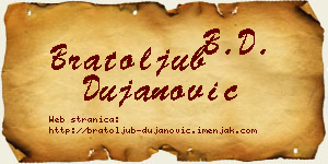Bratoljub Dujanović vizit kartica